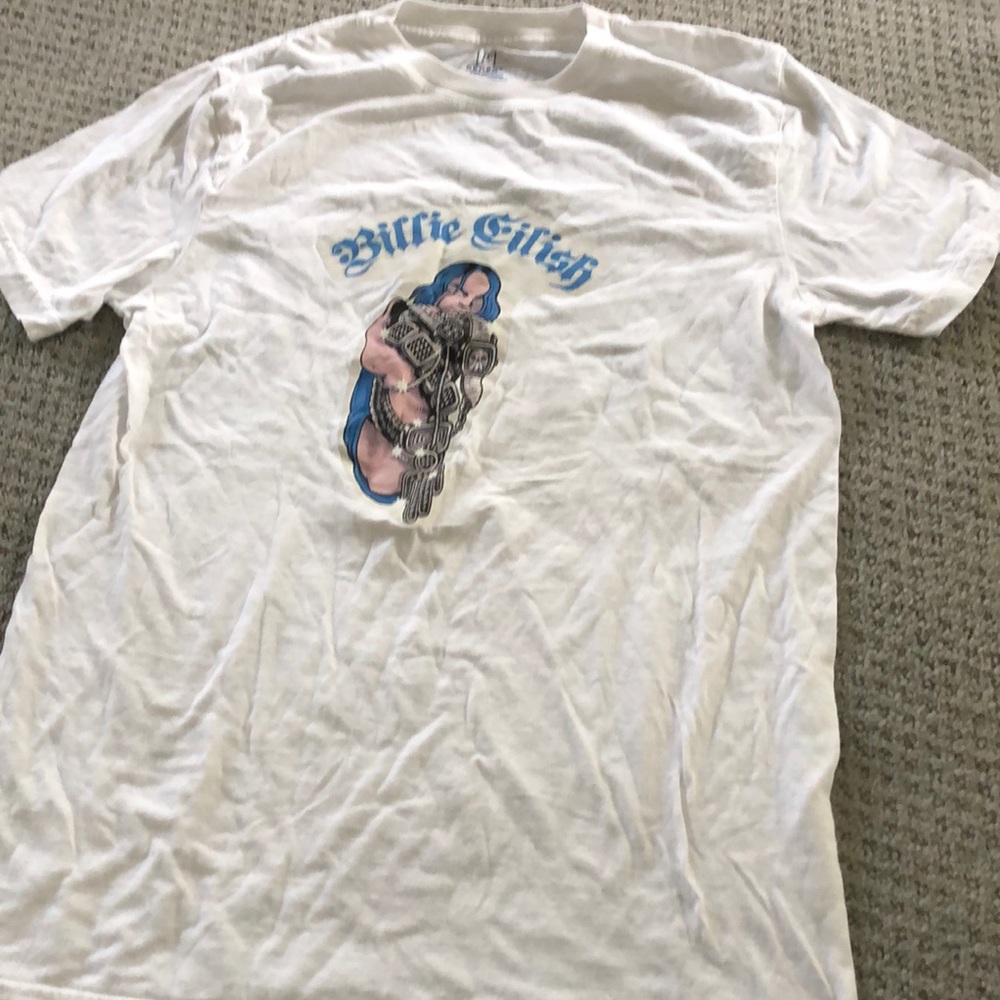 Billie Eilish white graphic tee